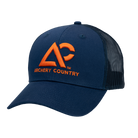 Navy meshback cap with "ARCHERY COUNTRY" logo on front in orange