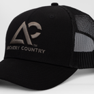 Black meshback cap with "ARCHERY COUNTRY" logo on front